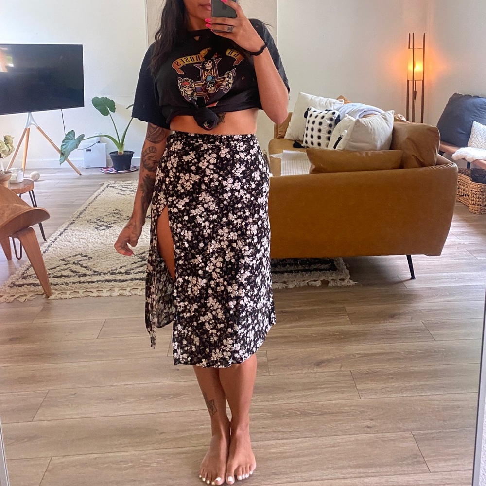 Motel Rocks Floral Midi Skirt